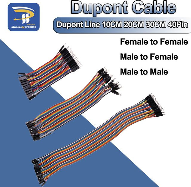 Dupont-Kabel Set für Arduino DIY-Kits mit Stecker zu Stecker, Stecker zu Buchse und Buchse zu Buchse Überbrückung, Mehrfarbig, Länge: 20 cm - Bild 1