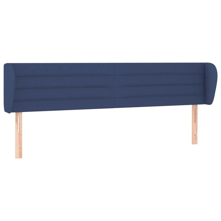 vidaXL Kopfteil mit Ohren in Blau aus Stoff, Breite: 183 cm, Tiefe: 23 cm, Höhe: 78 bis 88 cm - Bild 2