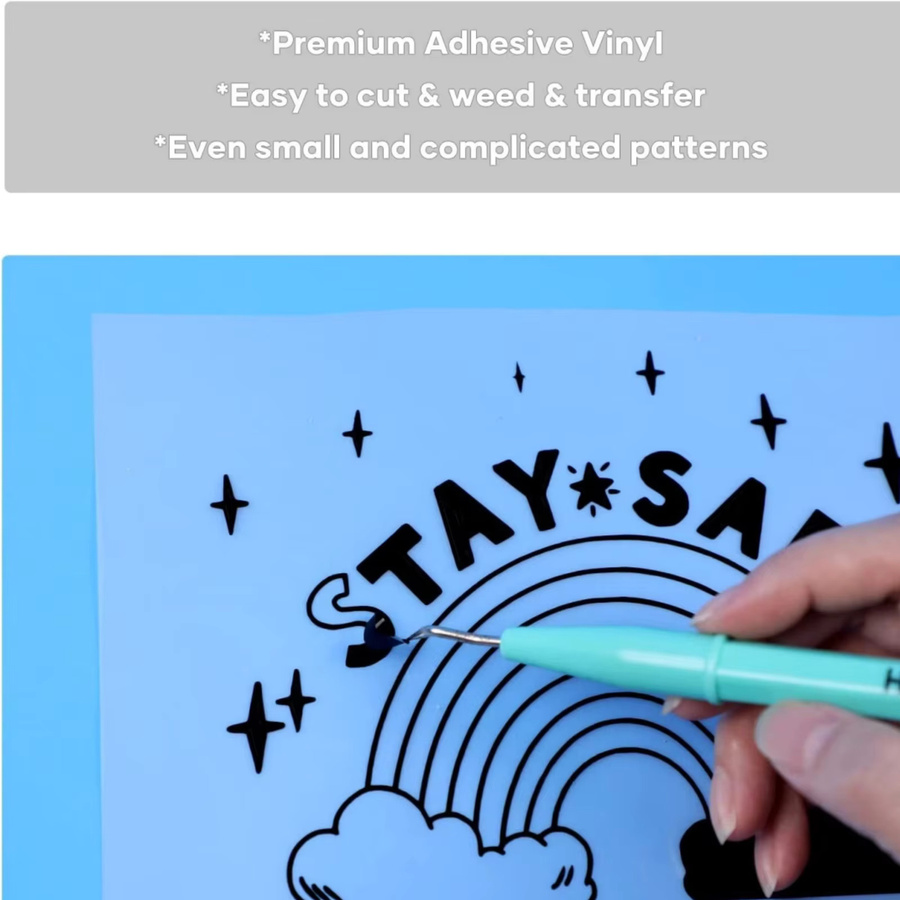 HTVRONT Permanent-Vinyl-Bundle für Cricut-Maschinen, Klebefolien für Tassen, Aufkleber und Bastelarbeiten, B/H: 30 x 30 cm - Bild 3