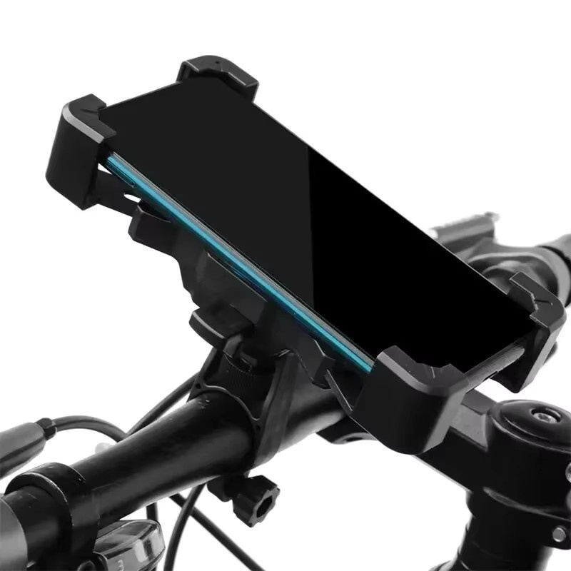 Universal Fahrrad Handyhalterung mit 360 Grad Rotation für 4 bis 7 Zoll Smartphones, Stoßfester GPS-Clip in Schwarz - Bild 2