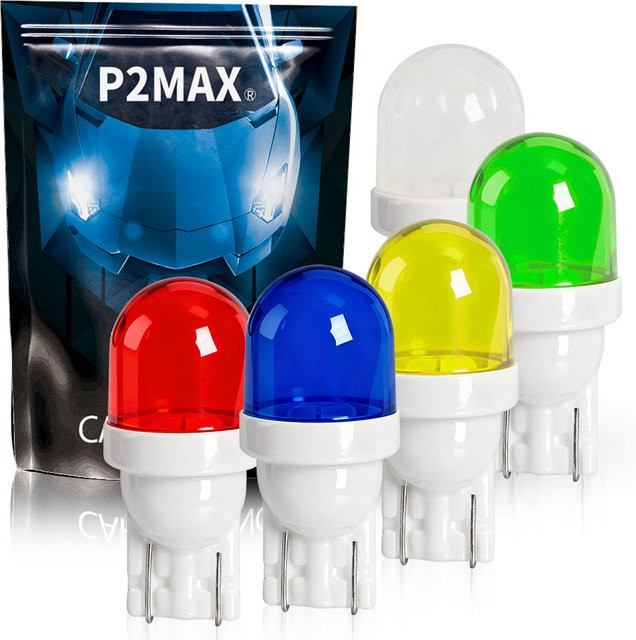 p2max 2er Set Ultra Helle T10 W5W 168 5630 LED Glühbirnen für Auto und Innenraum in verschiedenen Farben - Bild 1