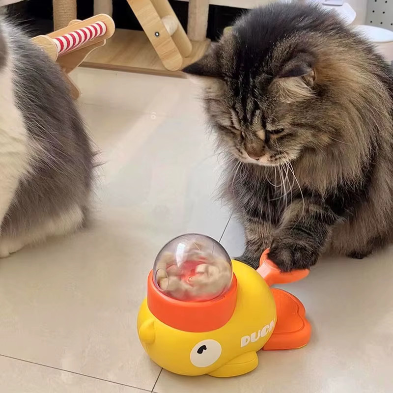 Haustier-Spielzeug für Katzen und Hunde, Muster mit kleiner gelber Ente, Futterspender, Futterleckspielzeug - Bild 3