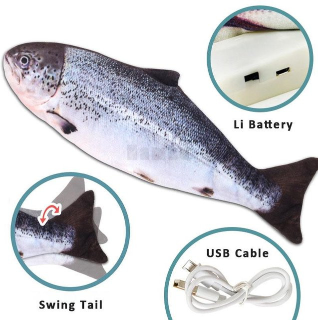 Kidsly Elektrisches Fischspielzeug Plüsch, ab 3 Jahre - Bild 1