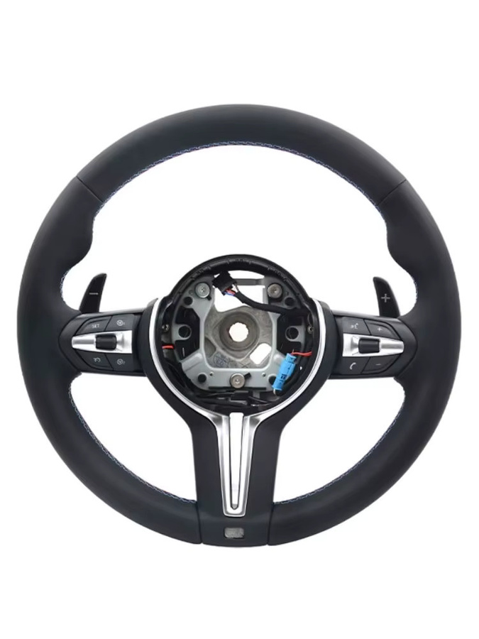 BMW M Sport Volleder-Lenkrad mit Schaltwippen in Schwarz für M3 M5 E90 F30 F33 F15 F16 F20 F21 F25 F26 F11 F12 F13 X1 X2 F80 E70 E84 - Bild 3