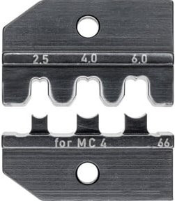 Knipex Crimpeinsatz 97 49 66 für Solar-Steckverbinder MC4 und MC4 EVO2 in Grau für 2,5/4/6 mm² - Bild 1