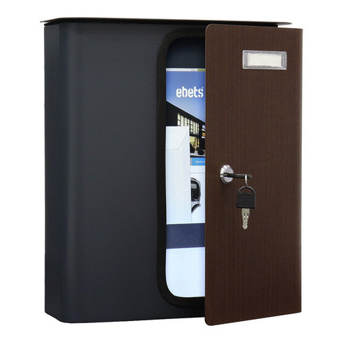 Rottner Briefkasten Kensington aus Stahl in Anthrazit und Schwarz, B: 29,5 cm, H: 35,7 cm - Bild 2