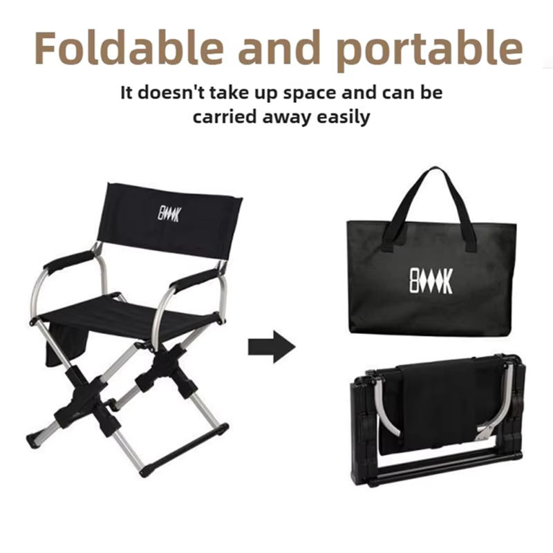 LISM Nordic Outdoor Klappstuhl aus Metall in Schwarz mit Outdoor-Stoff im minimalistischen Design - Bild 2