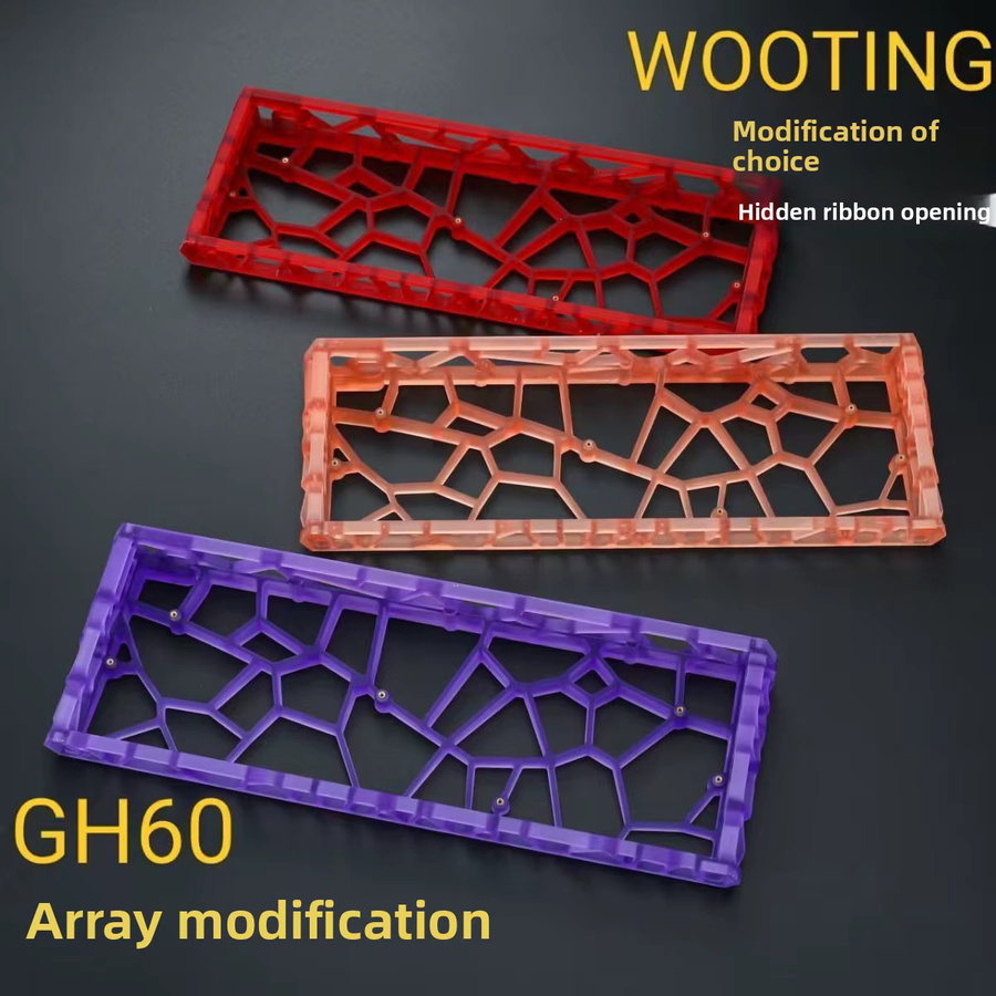 AttackFox Ww60 Hollow Keyboard Case GH60 Transparent für mechanische Tastaturen wie MADCATZ Mad60, AULA Win60 oder Wooting60 - Bild 1