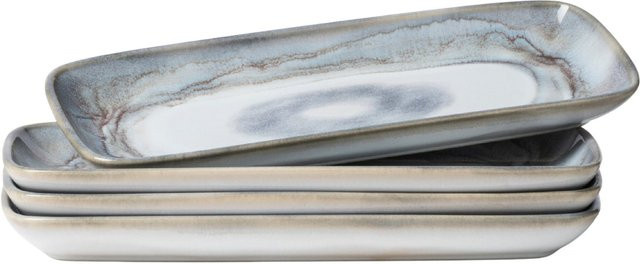 Gipfelstück Platten-Set aus Steinzeug in Tiefer See (Blau, Grün, Grau, Weiß) - Bild 1