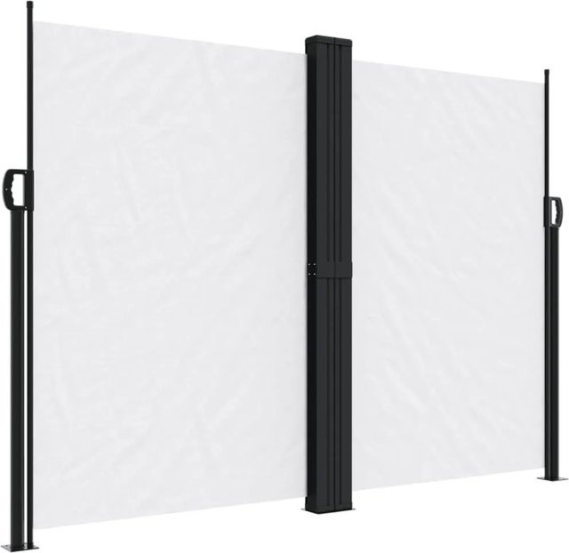 vidaXL Seitenmarkise ausziehbar Weiß aus Polyester und Stahl, Höhe: 180 cm, Breite: 1000 cm - Bild 1
