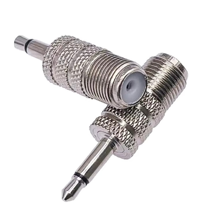 FRHY 5er Set F-Typ auf 3,5 mm Klinke Adapter, Buchse auf Mono-Stecker, RF-Koaxialadapter in Silber für FM-Antenne, Radio und TV-Signalverstärker - Bild 2