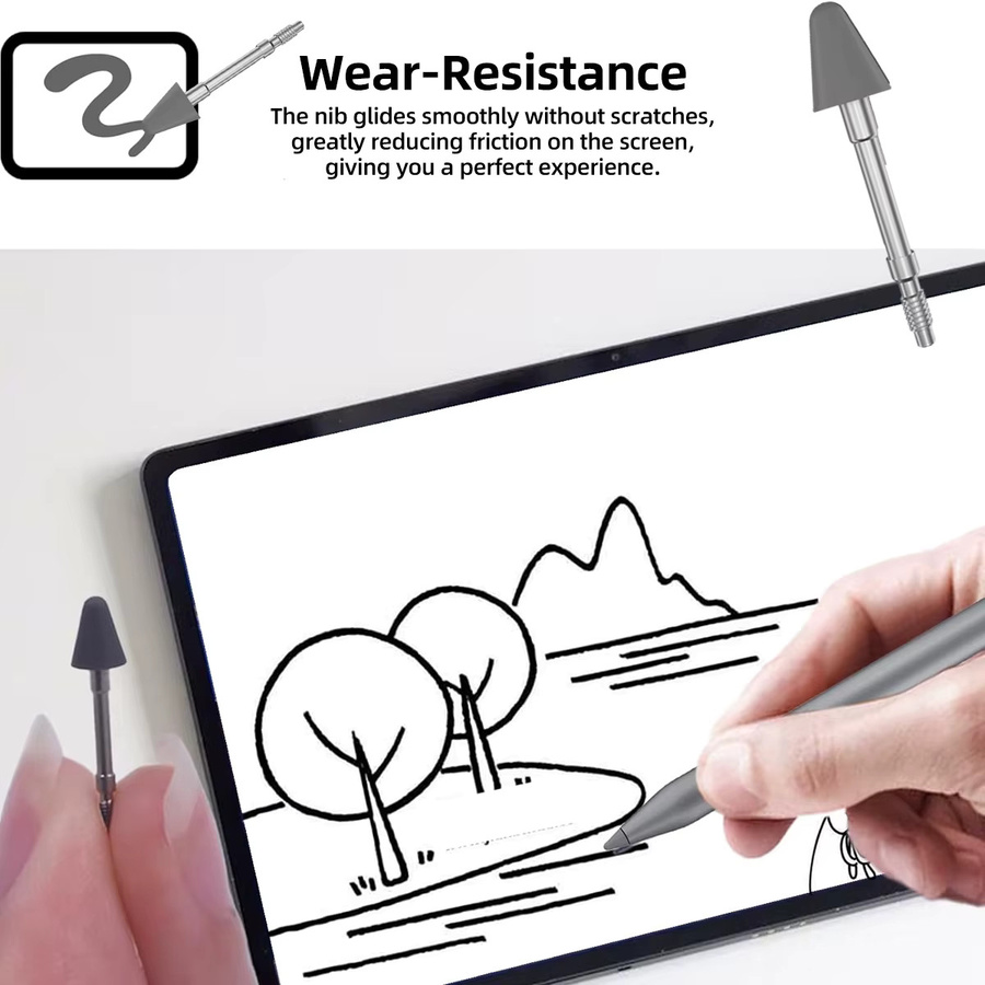 Lenovo Precision Pen 3 Stylus Nibs Ersatzspitzen in Grau für sanftes Gleiten und Displayschutz - Bild 4