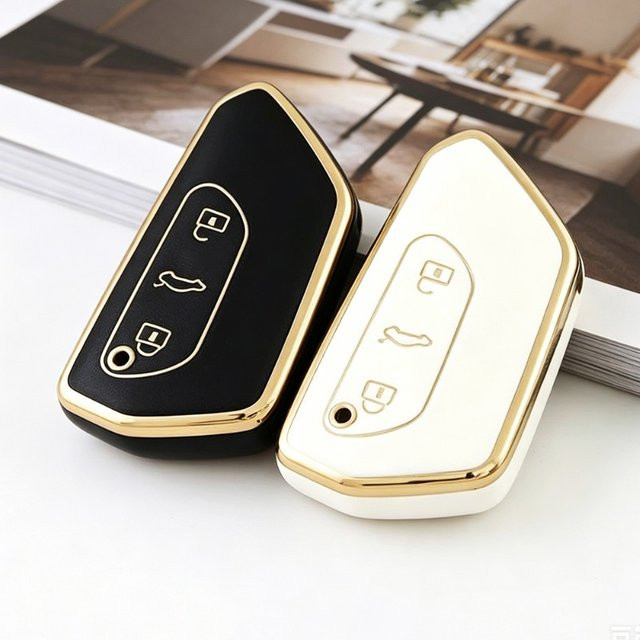 DAEFAR TPU Autoschlüssel-Hülle passend für VW Golf 8 MK8, ID.3, ID.4, Cupra Formentor, Tarraco, Skoda Octavia A8 und SEAT Leon MK4 - Bild 1