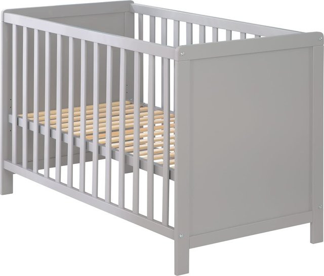 roba Baby- & Beistellbett 2in1 Hamburg aus Massivholz in Braun und Beige, B/L: 60 x 120 cm - Bild 1