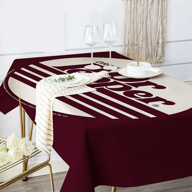 JINGYUE Pet Tischdecke aus Polyester in Braun, dekorativ und fleckbeständig, B/T: 90 x 140 cm - Bild 1