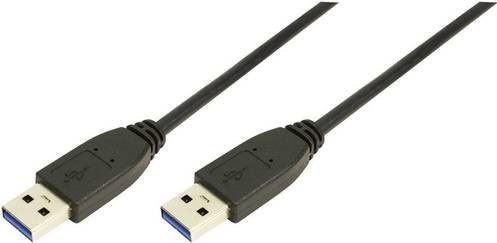 LogiLink USB 3.0 Kabel mit USB-A Stecker in Schwarz, Länge: 1,00 m - Bild 1