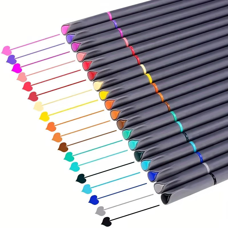 Buntes Marker-Set mit feiner 0,4 mm Spitze für Tagebuch, Planer und Notizen in Multicolour - Bild 1