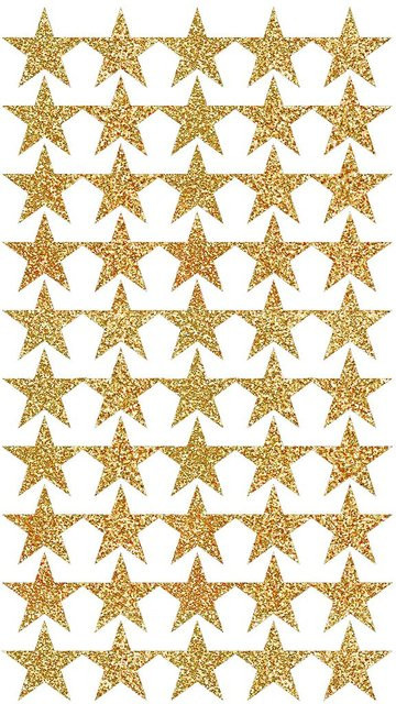 Rico Design Paper Poetry Sticker Sterne in Gold mit Glitter Effekt, 4 Blatt, Breite: 10 mm - Bild 1