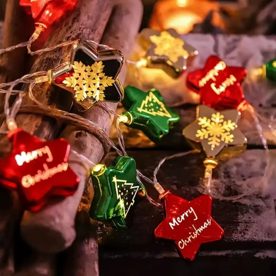 Batteriebetriebene Weihnachts-Lichterkette mit bunten Kugeln in Warmweiß und Multicolour für deine Weihnachtsdekoration - Bild 3