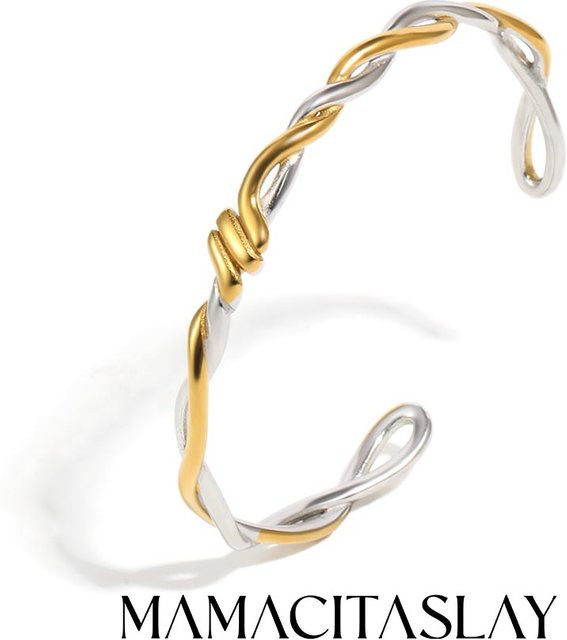 MamacitaSlay Manschettenarmband, 316L Edelstahl, Mehrfarbig, 18K Vergoldet - Bild 1