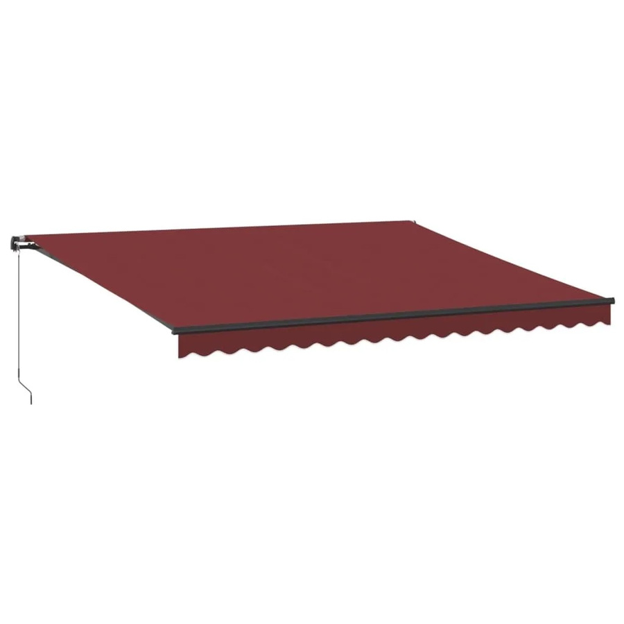 vidaXL Markise manuell mit LED in Weinrot, B: 450 cm, T: 350 cm - Bild 2