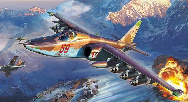 Zvezda SU-25 Frogfoot, Modell, 1:72 - Bild 1