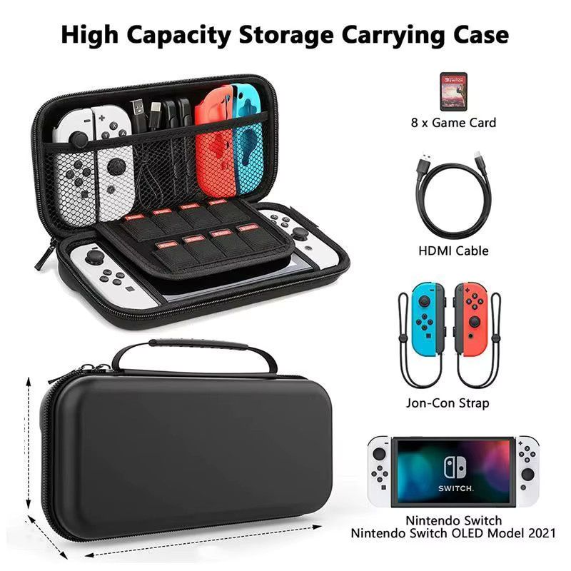 Nintendo Switch Hartschalen-Tragetasche Schutzhülle mit Trageriemen in Weiß - Bild 2