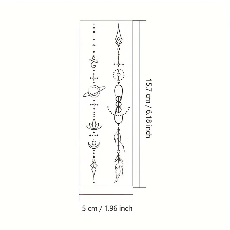 JKCODE TATTOO Mehndi-Design-Tattoos, Damen, Wasserfest - Bild 3