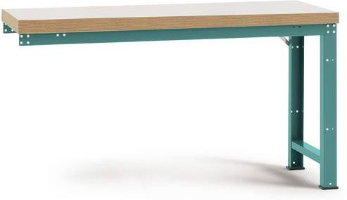 Manuflex Anbauwerkbank Profi Standard aus Kunststoff in Wasserblau, B/T: 175 x 70 cm - Bild 1