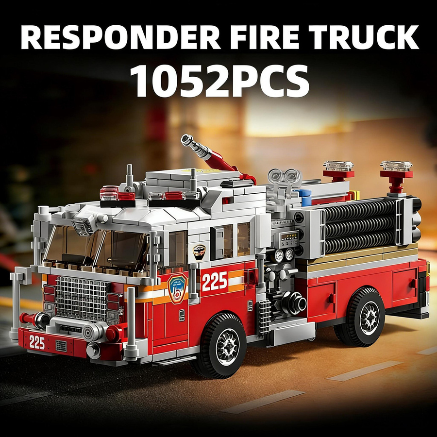 Linyi toy Moc Feuer LKW Gebäude Bausteine 1052 Teile - Bild 3