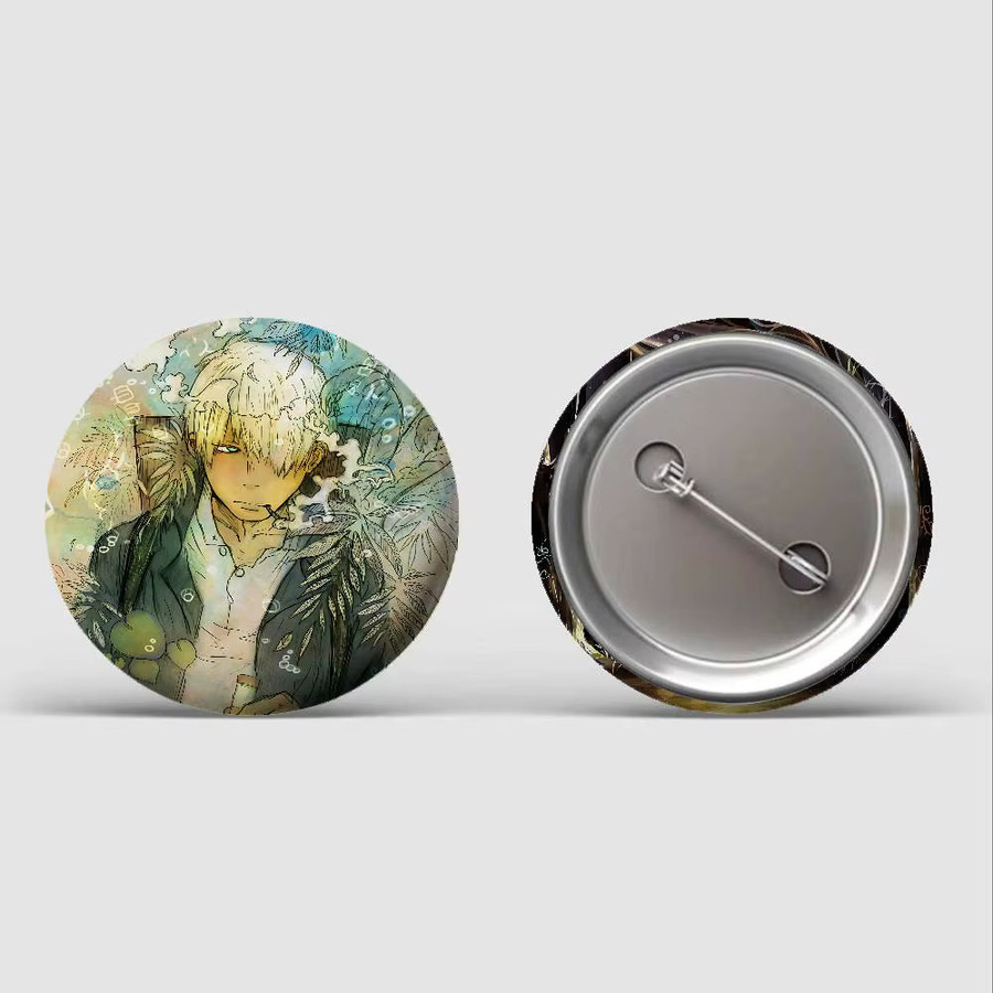 Brosche Mushishi, Acryl, Cartoon, Rund - Bild 4