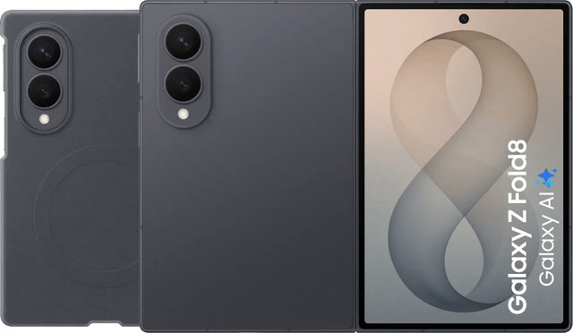Samsung Galaxy Z Fold8 256GB 5G Schwarz mit Silikon Backcover und Magnet - Bild 1