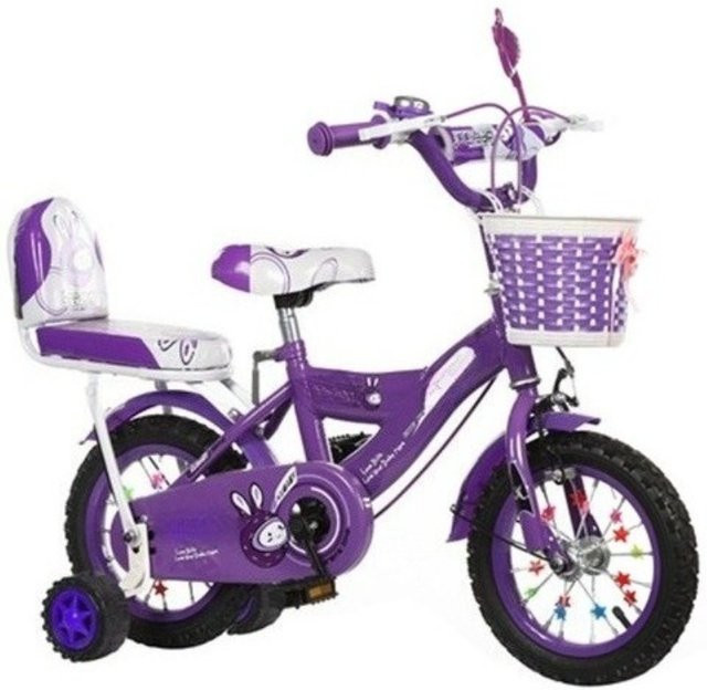 Höhenverstellbares Kinderfahrrad, 12-20 Zoll, mit Stützrädern, für 2-6 Jahre Alte Kleinkinder - Bild 1