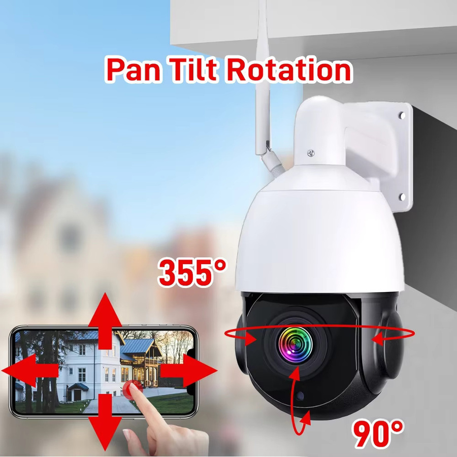 iCSee PTZ IP Kamera Outdoor mit 8MP 4K Auflösung, 50X Zoom, WiFi, Motion Alarm und Zwei-Wege Audio in Weiß - Bild 5