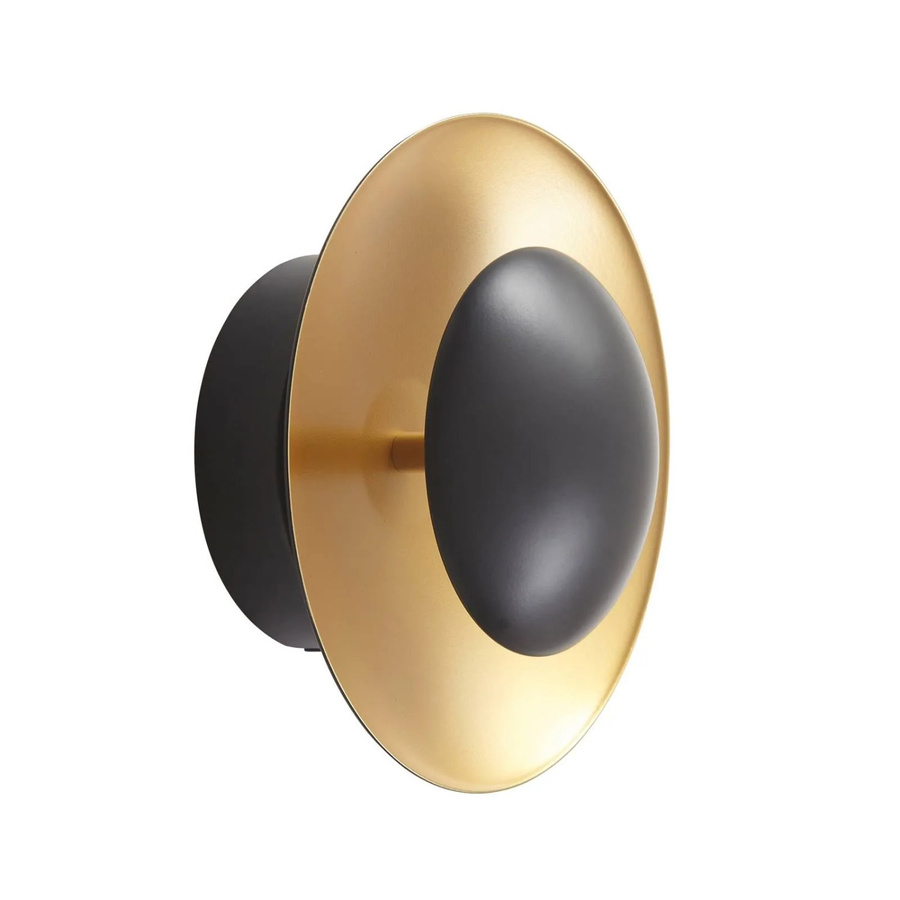 Lindby LED Wandleuchte Tiama Modern Schwarz und Gold aus Metall 1-flammig - Bild 2