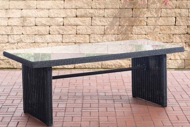 TPFGarden Tisch Fonda XL aus Polyrattan in Schwarz - Bild 1