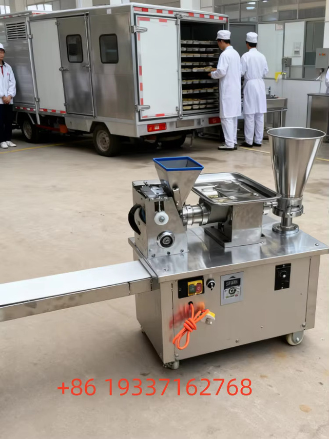 Automatische Teigtaschenmaschine von GUOHE aus Edelstahl in Silber für Empanadas, Samosas, Gyoza und Mini-Ravioli - Bild 4