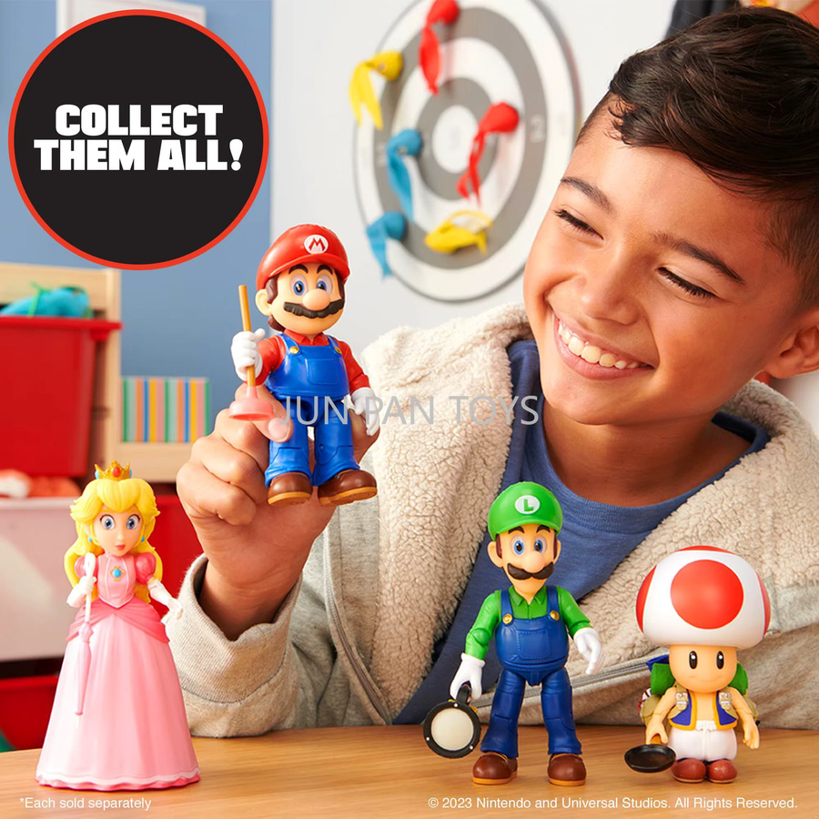 TAKARA TOMY Super Mario Actionfiguren Serie 1, Mario Princess Peach Luigi Toad, Set / Bundle - Bild 1
