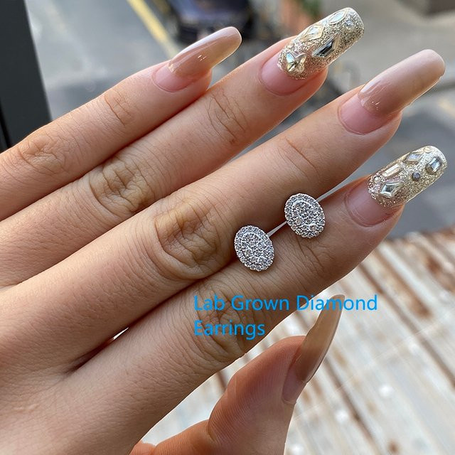 WDT.GEMS Ohrstecker, Lab Grown Diamant, 950 Platin, Damen - Bild 1