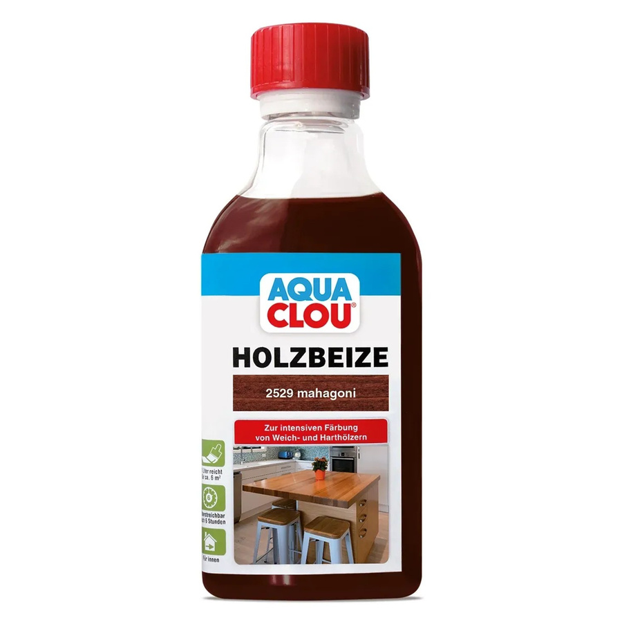 Clou Aqua Clou Holzbeize Mahagoni Braun 250 ml - Bild 2