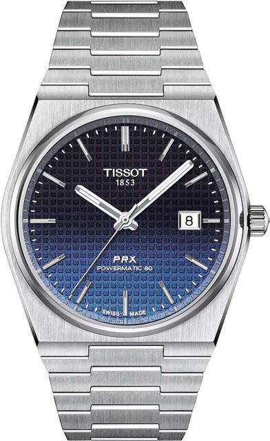 Tissot Herrenuhr PRX Powermatic-80, Automatik, Edelstahl, Blau, 40 mm, 10 ATM - Bild 1
