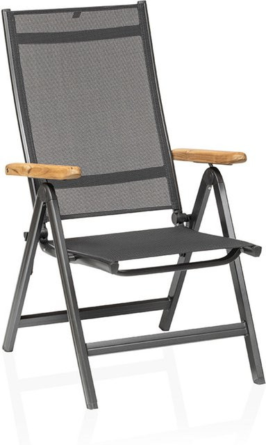 KETTLER Multipositionssessel Granada in Anthrazit mit Aluminiumgestell und Textilene-Bezug, B/T/H: 61 x 65 x 109 cm - Bild 1