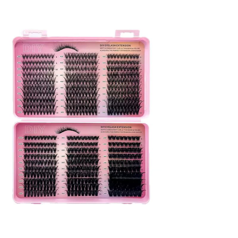 HNKMP DIY Wimpern-Cluster-Set D-Curl, Unisex, Natürlich - Bild 6