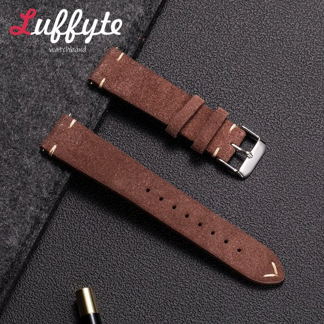 luffyte Uhrenarmband Leder, Vintage, Unisex - Bild 1