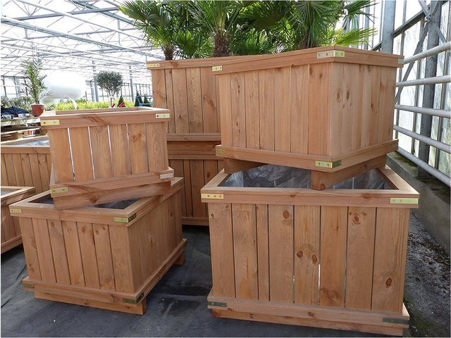 Grünwaren Holzkübel XXL Pflanzkübel aus Holz in Premiumqualität - Bild 1