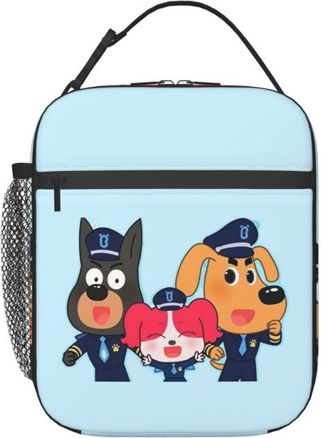 Fancy Style Studio Thermische Lunchtasche Sheriff Labrador Motiv in Blau - Bild 1