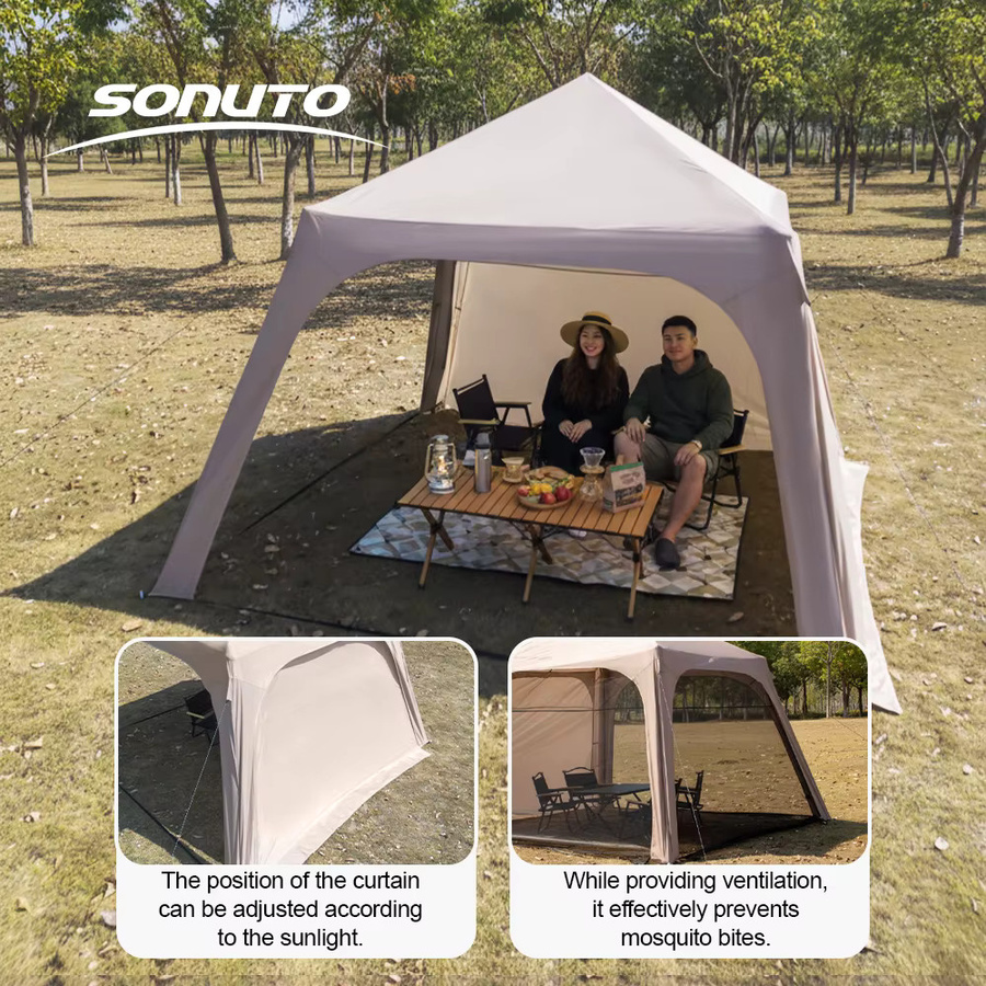 Sonuto Aufblasbares Campingzelt B/T/H: 300 x 300 cm, Wasserdichter und Windfester Luxus-Glamping-Unterstand mit UV-Schutz - Bild 4