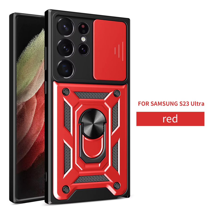 Samsung Galaxy S23 Ultra Military Grade Bumper Armor Schutzhülle mit Kameraobjektiv-Schutz in Schwarz und Gold - Bild 2