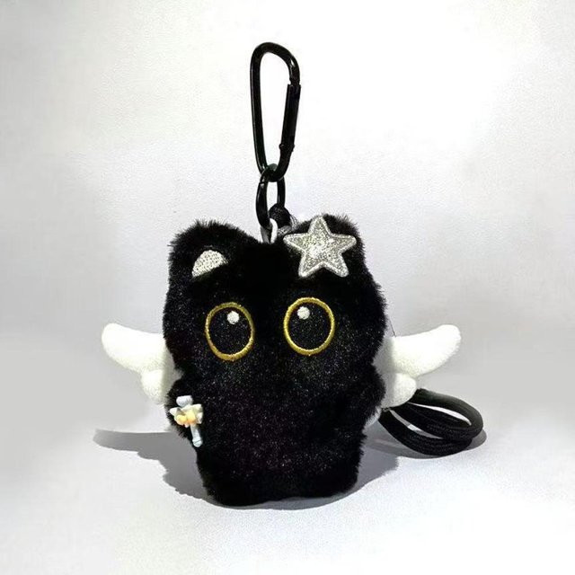 Linyi toy Schlüsselanhänger Plüsch Schwarze Katze, Unisex - Bild 1