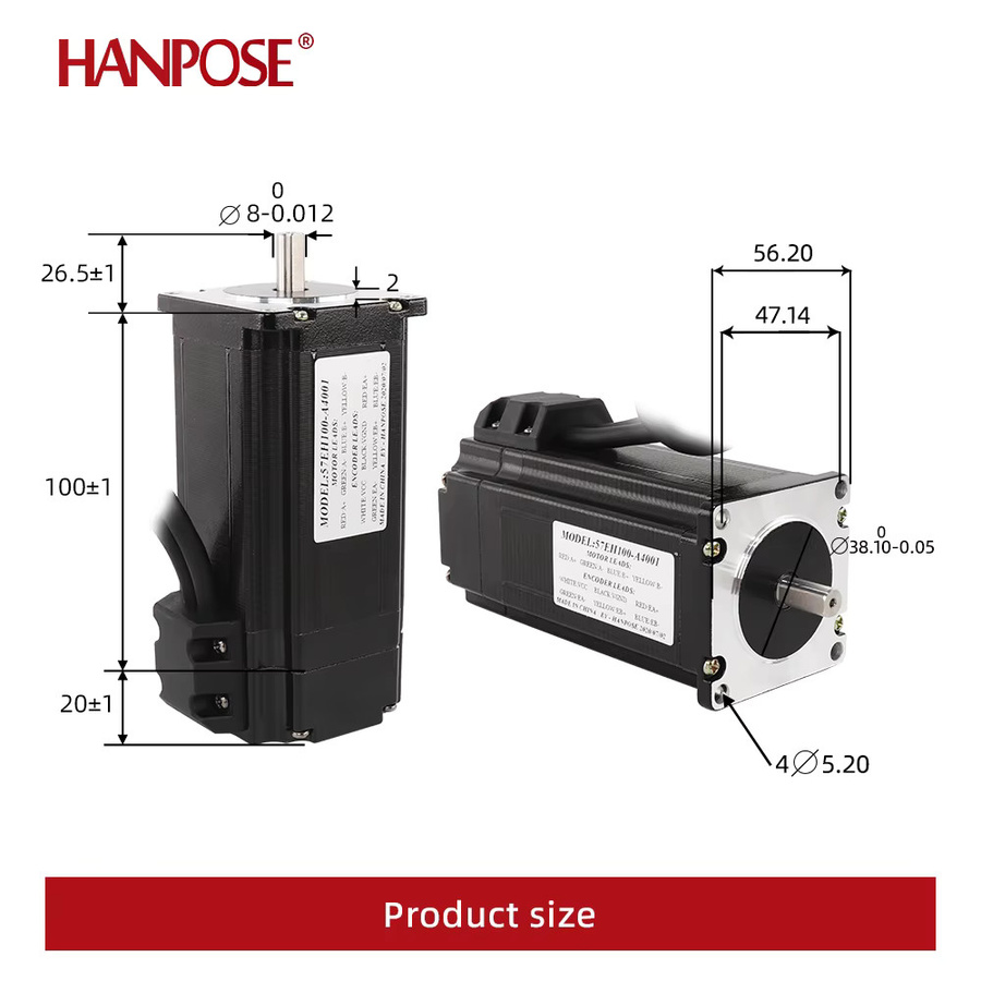 HANPOSE Servo-Treiber 57EH100A4001 NEMA23 für geschlossene Schaltkreise in Schwarz - Bild 2